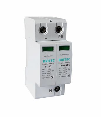 TY-40 1+1 MOV প্রযুক্তি পাওয়ার সার্জ সুরক্ষা ডিভাইস 40kA এসি সার্জ সুরক্ষা