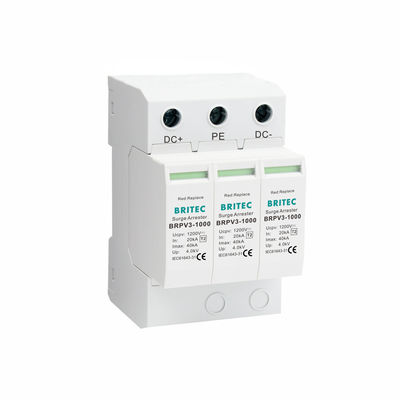 BRPV3-1000 DC সর্জ সুরক্ষা ডিভাইস DC 1200V সর্বোচ্চ ভোল্টেজ, প্লাগ-ইন মডুলার ডিজাইন, সার্জ সুরক্ষা ডিসি