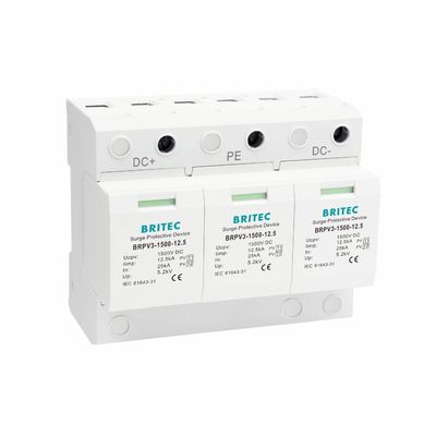 BRPV3-1500-12.5 DC SPD 12.5ka পিভি ওভারজার্জ আটকান 1500V DC SPD ওভারজার্জ সুরক্ষা t1 t2 ডিসি
