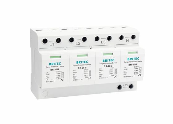 থান্ডার অ্যারেস্টার ৪ পোল টাইপ ১ সার্জ প্রটেক্টর থার্মাল প্লাস্টিকের কাঠামো