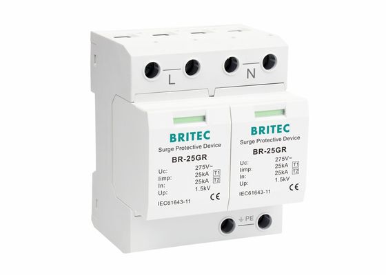 25kA একক ফেজ IP20 টাইপ 1 সারজ প্রোটেকশন ডিভাইস সারজ প্রোটেক্টর