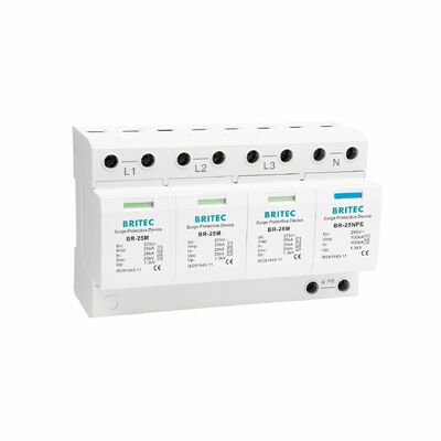 BR-25M 3+1 150V 275V 320V 440V ওভারজার্জ সুরক্ষা ডিভাইস ওভারজার্জ টাইপ 1 ওভারজার্জ সুরক্ষা এসপিডি সরবরাহকারী তিন-পর্যায়ের পাওয়ার ওভারজার্জ সুরক্ষা Überspannungsableiter