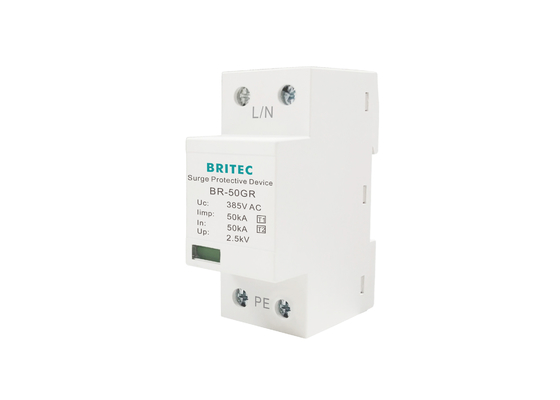 SPD 50kA টাইপ 1 AC সার্জ প্রোটেক্টর 1P প্রতিরক্ষামূলক ডিভাইস