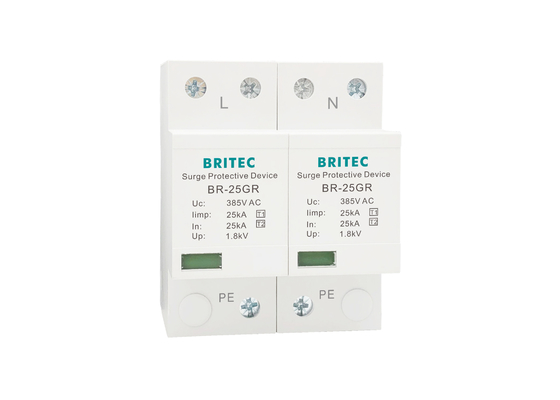 BR-25GR 25KA 2P সার্জ প্রোটেক্টর হাউসহোল্ড অ্যারেস্টার 150V / 275V / 320V