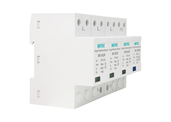 ক্লাস I T1 50KA 3P+NPE সার্জ প্রোটেক্টর 150V / 275V / 320V হাই এনার্জি SPD