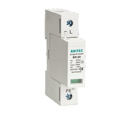 BR-60 3P+1 T2 টাইপ 2 সার্জ অ্যারেস্টার লাইটনিং থান্ডার প্রোটেক্টর এসপিডি সার্জ ডিভাইস
