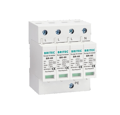 BR-60 3P+1 T2 টাইপ 2 সার্জ অ্যারেস্টার লাইটনিং থান্ডার প্রোটেক্টর এসপিডি সার্জ ডিভাইস