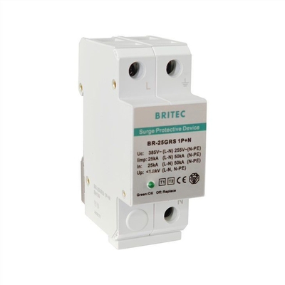 25KA 275V টাইপ 1 সার্জ প্রোটেক্টর এসি প্রোটেকশন BR-25GRS 1+1