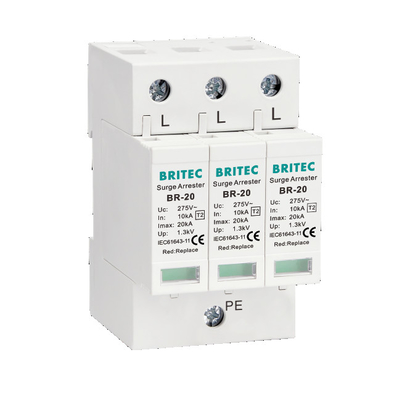 BR-20 3P+1 সার্জ প্রোটেকশন ডিভাইস Spd লাইটনিং অ্যারেস্টার থান্ডার প্রোটেক্টর