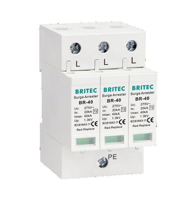 BR-40 2P সার্জ সুরক্ষা ডিভাইস ক্লাস II Spd 275v বজ্রপাত সার্জ সুরক্ষা ভারিস্টর সার্জ আটকান