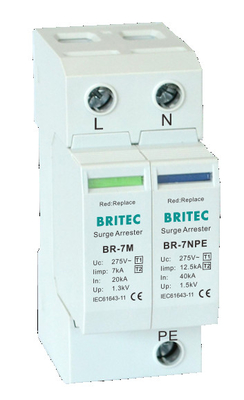BR-7M 4P T1+T2 সার্জ আটকান B+C Spd সার্জ সুরক্ষা ডিভাইস টাইপ1 spd