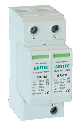 BR-7M 4P T1+T2 সার্জ আটকান B+C Spd সার্জ সুরক্ষা ডিভাইস টাইপ1 spd