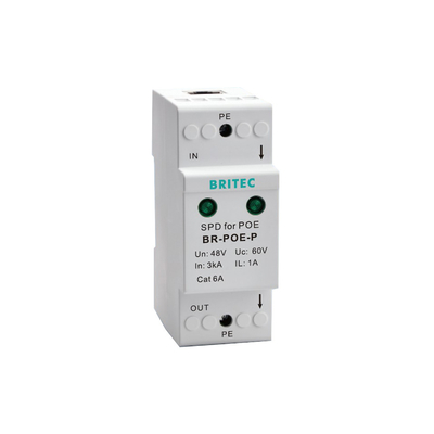 BR-POE-M 48V সিগন্যাল সার্জ আটকান Poe Protector সিগন্যাল পাওয়ার ওভার ইথারনেট Spd চীন ডেটা সার্জ সুরক্ষা সরবরাহকারী
