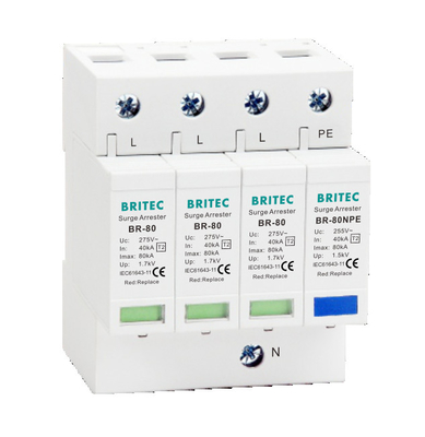 BR-80 2P সার্জ সুরক্ষা ডিভাইস SPD 275v বজ্রপাত সুরক্ষা সুরক্ষা বজ্রপাত সুরক্ষা