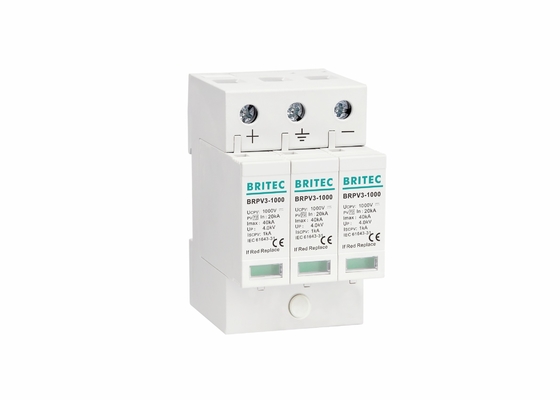 টিইউভি সার্টিফিকেট IEC61643-31 সহ টাইপ 2 1000V 40ka পিভি সার্জ আটক এসপিডি