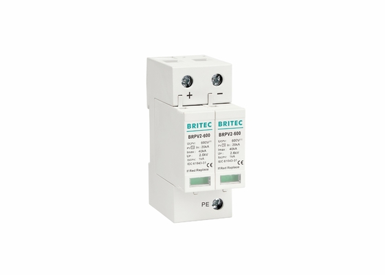 PV ইনস্টলেশন ক্লাস II এর জন্য 600VDC 8/20μS সোলার ডিসি পাওয়ার সার্জ প্রোটেকশন ডিভাইস