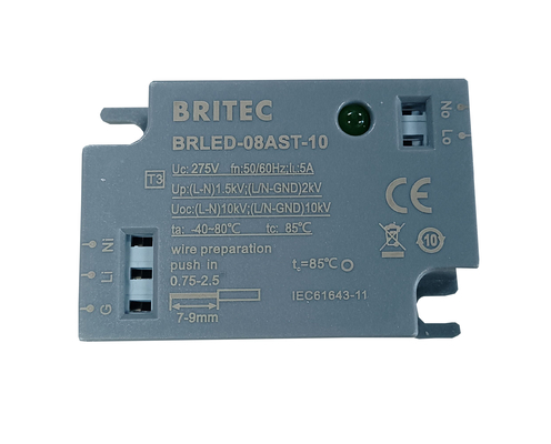BRLED-08AST-10 আলোকসজ্জার জন্য অতিরিক্ত সুরক্ষা ডিভাইস 10kA LED স্ট্রিট লাইট ইলেক্ট্রোস্ট্যাক্টিক সুরক্ষা LED আলো সিস্টেম