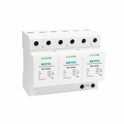 BR-50GR 4P এসি আলোর সুরক্ষা চীন টাইপ 1 সার্জ সুরক্ষা ডিভাইস Spd সার্জ ফিল্টার spd t1 t2