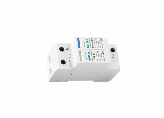 TVSS 150V/275V/320V/385V/440V 40KA ডিন রেল পাওয়ার বজ্রপাত সুরক্ষা ওভারজার্জ আটক একক ফেজ
