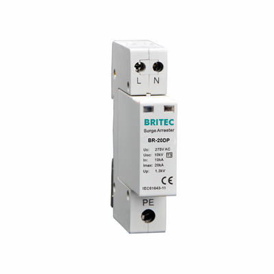 নিম্ন ভোল্টেজ সিস্টেমের জন্য BR-20DP 2P 10kV সার্জ সুরক্ষা ডিভাইস টাইপ 3 টাইপ 3 সার্জ আটকান