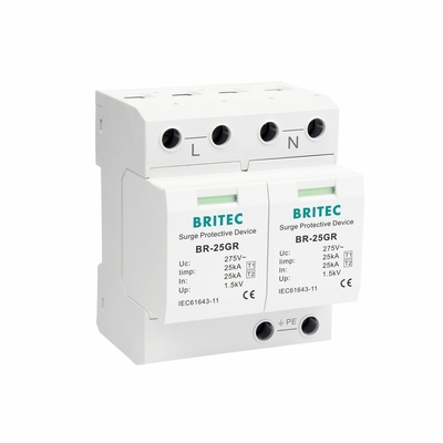 BR-25GR 2P টাইপ 1 ওভারজার্জ সুরক্ষা ডিভাইস 50KA একক ফেজ SPD স্পার্ক ফাঁক spd tuv ac ওভারজার্জ আটকান