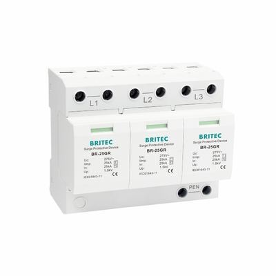 BRITEC Spd Surge Protector BR-25GR 3P 25kA থ্রি ফেজ টাইপ 1 ক্লাস 1 সার্জ আটকান স্পার্ক আটকান