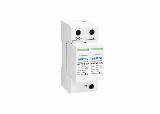 600V SPD PV সার্জ অ্যারেস্টার সার্জ প্রোটেকশন ডিভাইস ওভার বর্তমান সুরক্ষা 2P