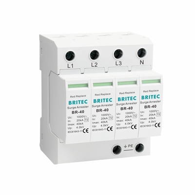 BR-40 1000 4P টাইপ 2 1000V 690V 800V থ্রি ফেজ উচ্চ-ভোল্টেজ এসি সার্ge প্রোটেক্টর এসপিডি অ্যারেস্টার লাইটিং