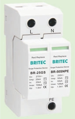 BR-25GS 1+1 spd t1 25ka Surge Protector Lightning Surge Protection স্পার্ক ফাঁক টাইপ spd