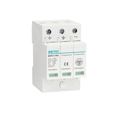 BRPV2-600 2 Mod DC 600V ফোটোভোলটাইক PV সার্জ প্রটেক্টর ডিসি সার্জ আরাস্টার সৌর SPD tuv সার্জ প্রটেক্টর