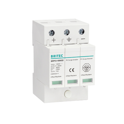 BRPV2-600 2 Mod DC 600V ফোটোভোলটাইক PV সার্জ প্রটেক্টর ডিসি সার্জ আরাস্টার সৌর SPD tuv সার্জ প্রটেক্টর