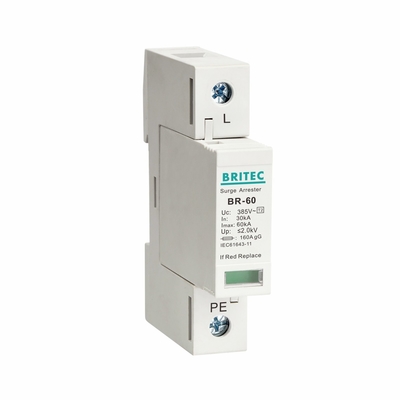 BR385-60 3P ক্লাস II SPD 60kA টাইপ 2 ওভারজার্জ সুরক্ষা ডিভাইস tuv ac ওভারজার্জ আটকান বজ্রপাত সুরক্ষা SPD