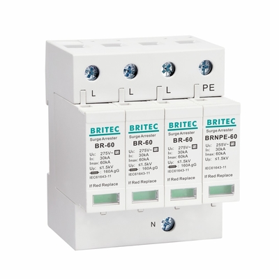 BR275-60 3P SPD 60kA CE TUV টাইপ 2 সার্জ সুরক্ষা ডিভাইস 275v বজ্রপাত সুরক্ষা