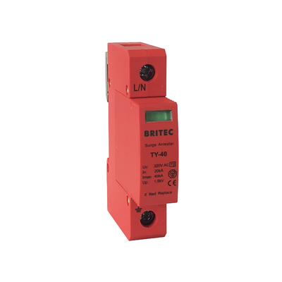 TY-40 1P SPD 40kA টাইপ 2 সার্জ প্রোটেকশন ডিভাইস এসি লাইটনিং প্রোটেক্টর spd