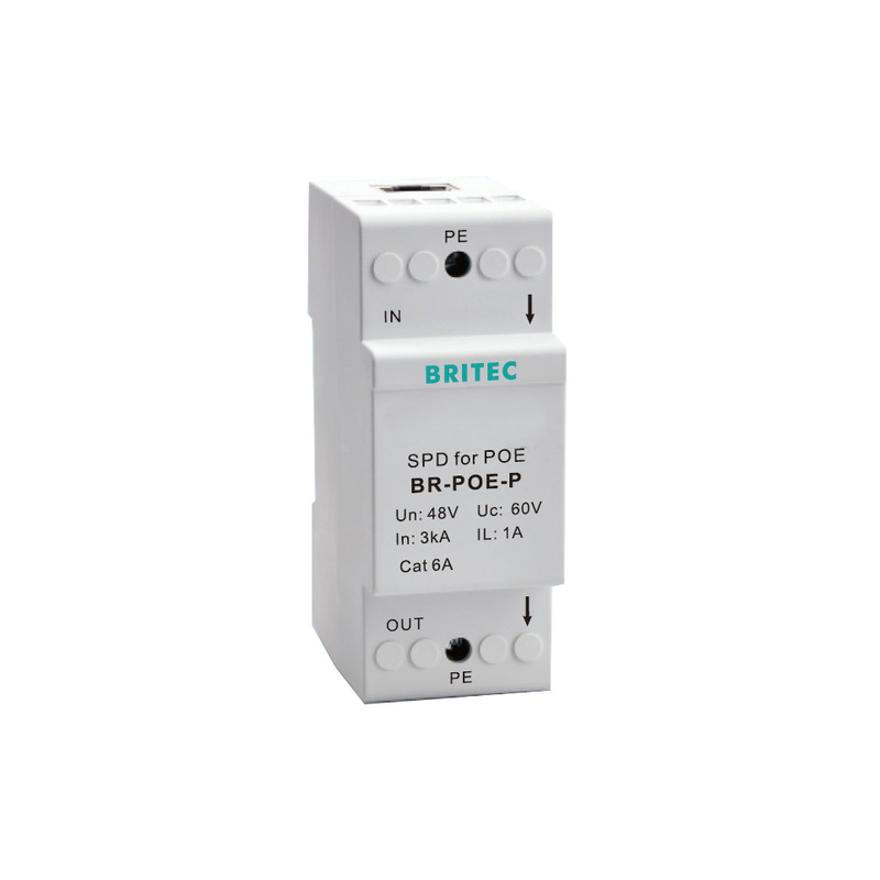 BR-POE-P ইথারনেট 48V RJ45 POE ইথারনেট নেটওয়ার্ক সার্জ প্রটেক্টর POE ডেটা লাইটনিং প্রোটেক্টর