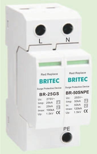 BR-25GS 1+1 spd t1 25ka Surge Protector Lightning Surge Protection স্পার্ক ফাঁক টাইপ spd