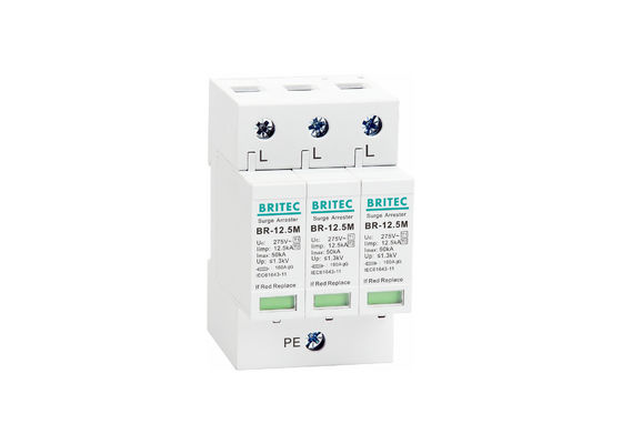BRITEC AC 12.5kA BR-12.5M 275V T1+T2 সার্জ অ্যারেস্টার ক্লাস B+C
