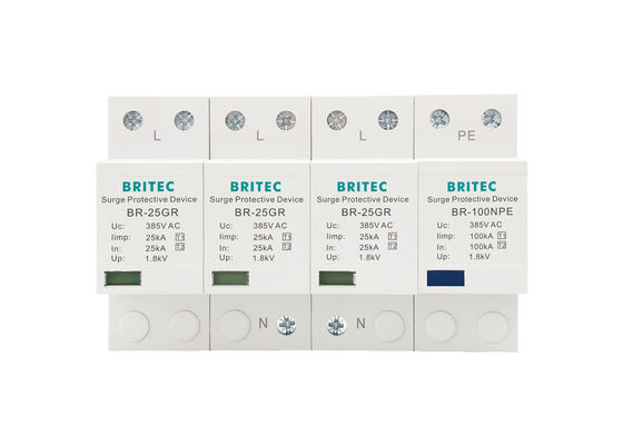 বজ্রপাত প্রতিরক্ষাকারী টাইপ ১ ওভারজোড় সুরক্ষা ডিভাইস ওভারজোড় আটকান