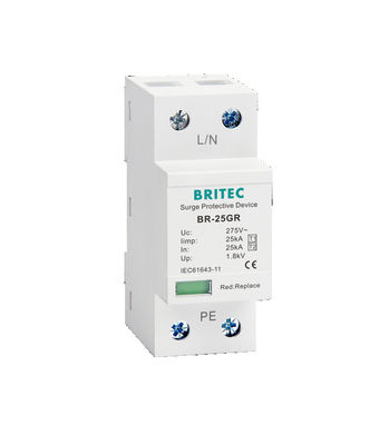 BR-25GR 4P 4P টাইপ ১ সার্জ প্রোটেক্টর এসি টাইপ ১ এসপিডি এসপিডি টি১ ২৫কা ক্লাস ১ সার্জ আরেস্টার থ্রি ফেজ পাওয়ার সার্জ প্রোটেক্টর