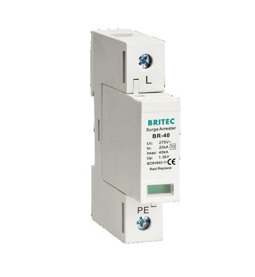 BR-40 4P 40kA 4 পোল 3 ফেজ tuv ac surge arrestor surge Absorber Protection spd 275v বজ্রপাতের সুরক্ষা