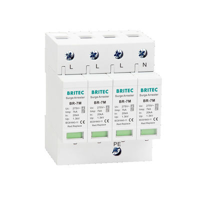 BR-7M 4P 7ka T1+T2 সার্জ সুরক্ষা ডিভাইস বজ্রপাত গ্রেপ্তার SPD Spd সার্জ সুরক্ষা ডিভাইস ইলেকট্রনিক্স সার্জ সুরক্ষা