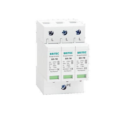 BR-7M 4P 7ka T1+T2 সার্জ সুরক্ষা ডিভাইস বজ্রপাত গ্রেপ্তার SPD Spd সার্জ সুরক্ষা ডিভাইস ইলেকট্রনিক্স সার্জ সুরক্ষা