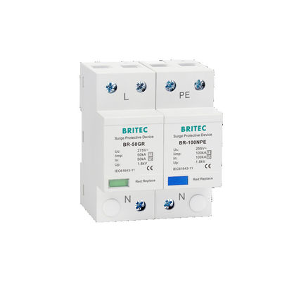 BR-50GR 275 3P Spd Ac Type 1 Surge Protective Device Lightning Arrester T1 T2 থ্রি ফেজ