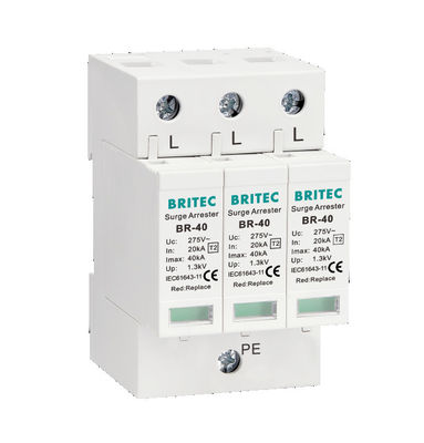 BR-40 2P সার্জ প্রোটেকশন ডিভাইস ক্লাস II Spd 275v টাইপ 2 সিঙ্গেল ফেজ 275v ac spd লাইটনিং সার্জ প্রোটেক্টর ভেরিস্টার সার্জ অ্যারেস্টার