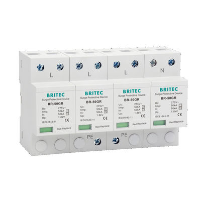 BR-50GR 4P Ac আলোক সুরক্ষা টাইপ 1 spd সার্জ সুরক্ষা ডিভাইস Spd সার্জ ফিল্টার spd t1 t2 টাইপ 1 সার্জ সুরক্ষা Ü-Ableiter