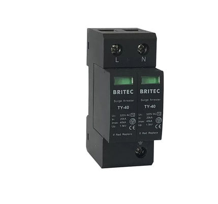 TY-40 3P সার্জ সুরক্ষা ডিভাইস 275v বজ্রপাতে সুরক্ষা স্পিড টাইপ 2 বজ্রপাতে আটকান