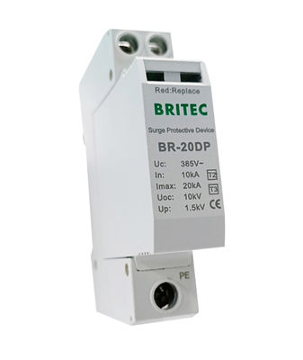 BR385-20DP 2P 20kA টাইপ 3 সার্জ সুরক্ষা ডিভাইস বজ্রপাত আটক Spd একক ফেজ