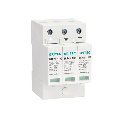 BRPV3-1000-5 T1 50kA DC 1000V 5kA টাইপ 1+2 PV সার্জ প্রটেক্টর সার্জ অ্যারেস্টার সোলার সার্জ প্রোটেকশন ডিভাইস t1 t2 dc SPD ফটোভোলটাইক SPDs