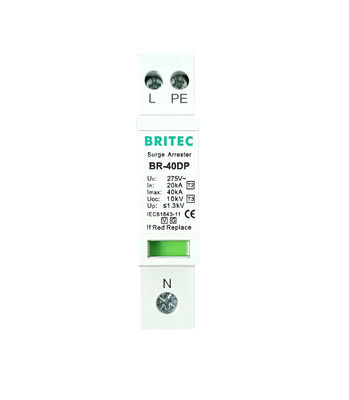 BRITEC BR-40DP 275 3+1P টাইপ 2 Surge সুরক্ষা চীন surge arrester কারখানা এসি বজ্রপাত arrester