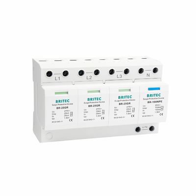 BRITEC Spd Surge Protector BR-25GR 3P 25kA থ্রি ফেজ টাইপ 1 ক্লাস 1 সার্জ আটকান স্পার্ক আটকান
